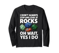 Rock Collector Geology Funny Look At Rocks Geologist Science Long Sleeve T-Shirt