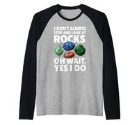 Rock Collector Geology Funny Look At Rocks Geologist Science Raglan Baseball Tee