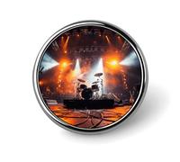 Rock Concert Stage Badge Holder Exquisite Round Badge with Picture Pin DIY Button Badges Personalized Metal Button Pin Fashion Brooch Crafts Gifts Clothes Decorative Pins
