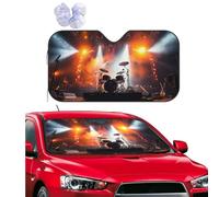 Rock Concert Stage Car Windshield Sun Shade,Foldable Front Window Sun Visor Protector Uv Reflective Windshield Sunshade Covers Universal Car Accessories 55x29.9 Inch