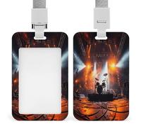 Rock Concert Stage ID Badge Holder Waterproof Card Protector Push-Pull Slot Work ID Card Holder with Lanyard Personalized Detachable Card Holders for Office Corporate Use