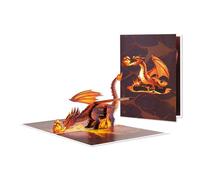 Rock Cracked Fire Breathing 3D Dragon Pop Up Card