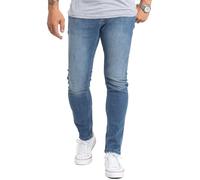 Rock Cr esigner Men's Jeans Pants Stretch Jeans Basic Slim Fit [RC-2113 - Denim Blue - W38 L32]