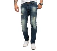Rock Creek M21 Men's Slim Fit Jeans, Dark Blue-rc-2435, 34 W/30 L