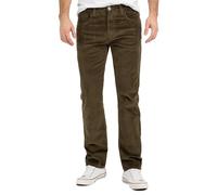 Rock Creek Men's Corduroy Trousers Regular Fit H-399, olive, 33 W/30 L