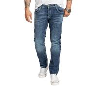 Rock Creek Men's Jeans Trousers Denim Stretch Regular Fit Jeans Stonewashed W29-W44, Rc-2408-Blue, 38 W/30 L