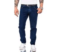 Rock Creek RC-2091 Men's Jeans Denim Blue Straight Cut Straight Leg, Dark blue - Rc-3100, 42 W/36 L