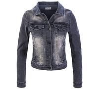 Rock Creek Women Denim Jacket Transition Jacket Denim Blouson Stretch Short Classic Denim Jacket Urban Stonewash D-401 Grey XXL
