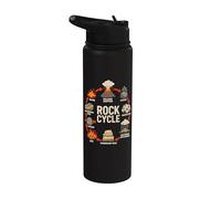 Rock Cycle Geology Earth Science Diagram Graphic Stainless Steel Insulated Water Bottle