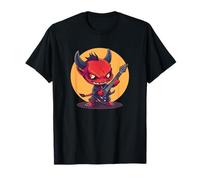 Rock Devil Costume with cool Guitar for Boys and Girls T-Shirt