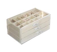 Rock Display Case , Gemstone Display Case, 54 Compartments, 3-Layer Acrylic Stone Collection Box, Crystal Holder for Stones Display, Storage Box, Crystal , Jewellery Box
