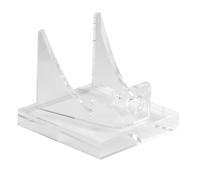 Rock Display Stand | Acrylic Heart Shape Screen Holder | Small Stand for Geodes Rocks Minerals Agate Coral Crystals Fossils Collectibles Jewelry Desktop Shelf Shelf Shelcase Home Office Decor