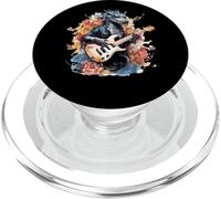 Rock Dragon Guitarist Floral Fantasy PopSockets PopGrip for MagSafe