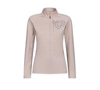 Rock Experience | Arrows Mock Neck Woman Fleece | Mountain Technical Sweatshirt | Outdoor Beige