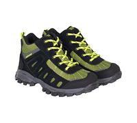 ROCK EXPERIENCE Rainbow Kids Hiking Shoe, 0208 Caviar + 1766 Lime Green, 10 UK