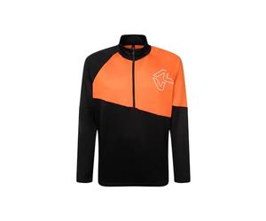 Rock Experience REMC02072-C924 URUS MAN FLEECE Sweatshirt Men's 0208 CAVIAR+0615 PERSIMMON ORANGE 3XL