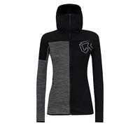 Rock Experience REWC02301-C142 KOBRA HOODIE FZ WOMAN FLEECE Sweatshirt Women's 0208(CAVIAR)+O014(GREY MELANGE) XL