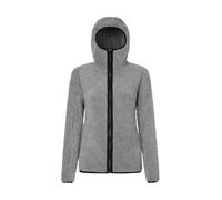 Rock Experience REWC02651-Z047 RE.POINT HOPE HOODIE WOMAN FLEECE Sweatshirt Women's O014 GREY MELANGE + 0208 CAVIAR XL