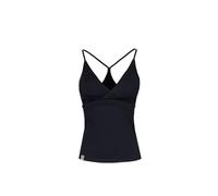 Rock Experience Women Penne Woman Sports Tank top with Crossover Chest and Back, Black, L
