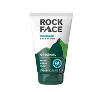 Rock Face Exfoliating Scrub for Men - Exfoliating Face Wash with Walnut Shells, 100ml, Invigorates Tired Skin, Fresh Citrus Scent, for Smooth Skin