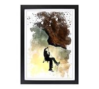 Rock Face Mountain Climbing V3 Framed Print | A2 Black Framed Wall Art | Ready to Hang | Modern Landscape Picture | Living Room Bedroom Lounge Office