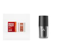 Rock Face Refillable Natural Deodorant for Men - 48 Hour Protection, Aluminium Free - Power Spicy Oriental Scent - Case and Refill