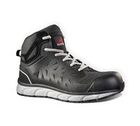 Rock Fall Bantam Vegan FibreGlass Toe Cap Boot Unisex, Water Repellent Safety Boots, SRC Slip Rated Work, Shock Absorbing Midsole, Vegan Lightweight UK 6