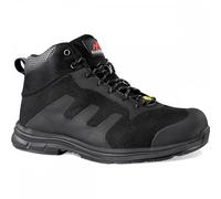 Rock Fall TeslaDRI ESD Safety Steel Toe Cap Safety Trainer Unisex, Fully Waterproof Safety Boots, SRC Slip Rated Work, Ankle High with Fibreglass Protective Toecap UK 9