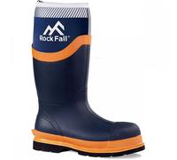 Rock Fall Silt Steel Toe Cap Wellingtons Boots Unisex, Fully Waterproof Safety Welllies, SRC Slip Rated Work, Knee High with Protective Toecap UK 3