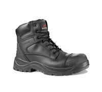 Rock Fall Black Safety Boots, Waterproof, Size 4