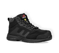 Rock Fall TeslaDRI ESD Safety Steel Toe Cap Safety Trainer Unisex, Fully Waterproof Safety Boots, SRC Slip Rated Work, Ankle High with Fibreglass Protective Toecap UK 10.5