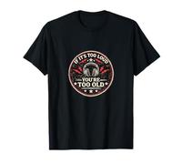 Rock Forever Live Loud Vintage Music Guitar Player Design T-Shirt