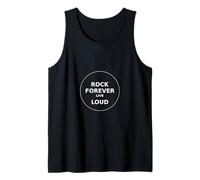 Rock Forever Live Loud Vintage Music Guitar Player Design Tank Top