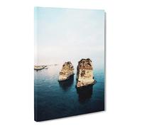 Rock Formation In Beirut Lebanon Canvas Print | Gallery Wrapped 30mm Frame Wall Art | 30x20 inches | Ready to Hang | Modern Picture | Living Room Bedroom Lounge Office