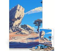 Rock Formation Landscape Jigsaw Puzzles 1000 Pieces for Adults Strengthen Recall Calm Mind Quality Edge Warm Surprise (50x75cm)