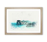 Rock Formations in Spain in Abstract Framed Print | A2 Oak Framed Wall Art | Ready to Hang | Abstract Fantasy Picture | Living Room Bedroom Lounge Office