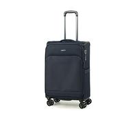 Rock Georgia 68cm Lightweight Expanding 8 Wheel Spinner Luggage with Corner Protectors Navy