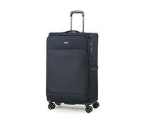 Rock Georgia 80cm Lightweight Expanding 8 Wheel Spinner Luggage with Corner Protectors Navy