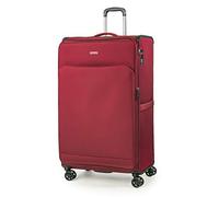 Rock Georgia 91cm Lightweight Expanding 8 Wheel Spinner Luggage with Corner Protectors Burgundy