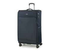 Rock Georgia 91cm Lightweight Expanding 8 Wheel Spinner Luggage with Corner Protectors Navy