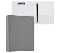 Rock Gray 3 Ring Binder 1.5 Inch Ring Binders with Clear View Binder Organizer for School Home Office, 200 Sheets Capacity, Fit A4 Letter Size Paper, 2 Pack