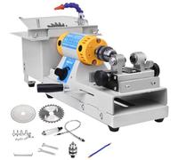 Rock Grinder Polisher 750W Multifunction Table Saw for Jewelry, 800-10000 RPM Gemstone Buffer for Precision Grinding, Polishing and Drilling