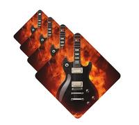 Rock Guitar Car Air Fresheners Cards Set of 4 Pieces Personalized Car Fresheners Gifts for Men Women Auto Aromatherapy Tablets Hanging Scented Cards for Wardrobe Bathroom