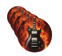 Rock Guitar Car Air Fresheners Cards Set of 4 Pieces Personalized Car Fresheners Gifts for Men Women Auto Aromatherapy Tablets Hanging Scented Cards for Wardrobe Bathroom