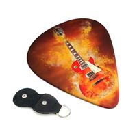 Rock Guitar Guitar Plectrums, 6 Guitar Plectrums, Printed on both sides for Electric Guitar Bass Ukulele (0.46 mm 0.71 mm 0.96 mm)