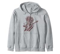 Rock Guitar Skeleton - Cool Flying V Guitarist Hard Rocker Zip Hoodie