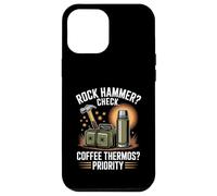 Rock Hammer Check Coffee Thermos Priority Geology Case for iPhone 12 Pro Max