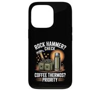 Rock Hammer Check Coffee Thermos Priority Geology Case for iPhone 13 Pro
