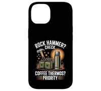 Rock Hammer Check Coffee Thermos Priority Geology Case for iPhone 14