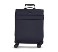 Rock Harper Small 34L Soft Shell Cabin Suitcase - Black | Sleek & Minimal Aesthetic - Water-Resistant - Telescopic Handle - 360 Swivel 8 Wheels - TSA Lock - 54x39x22cm - 2.0kg